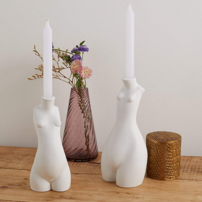 TIT FOR TAT CANDLESTICK TALL (MATTE WHITE)