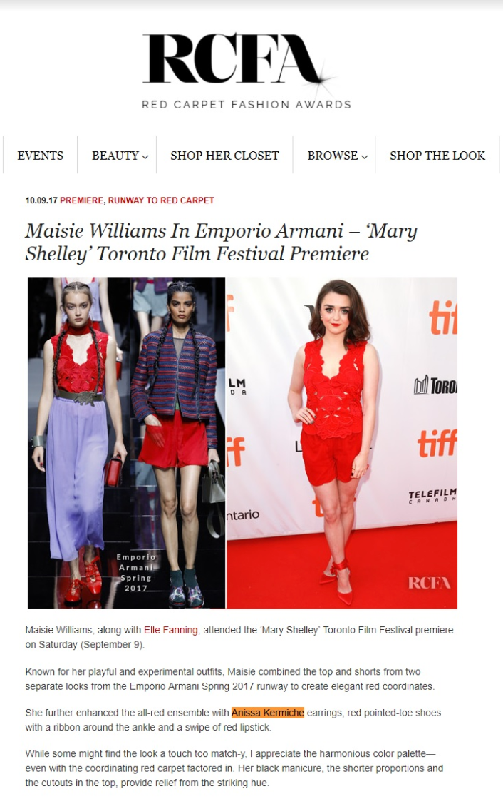 RCFA, Maisie Williams