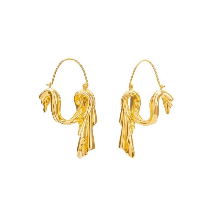 Dangling Drape Earrings (Gold)