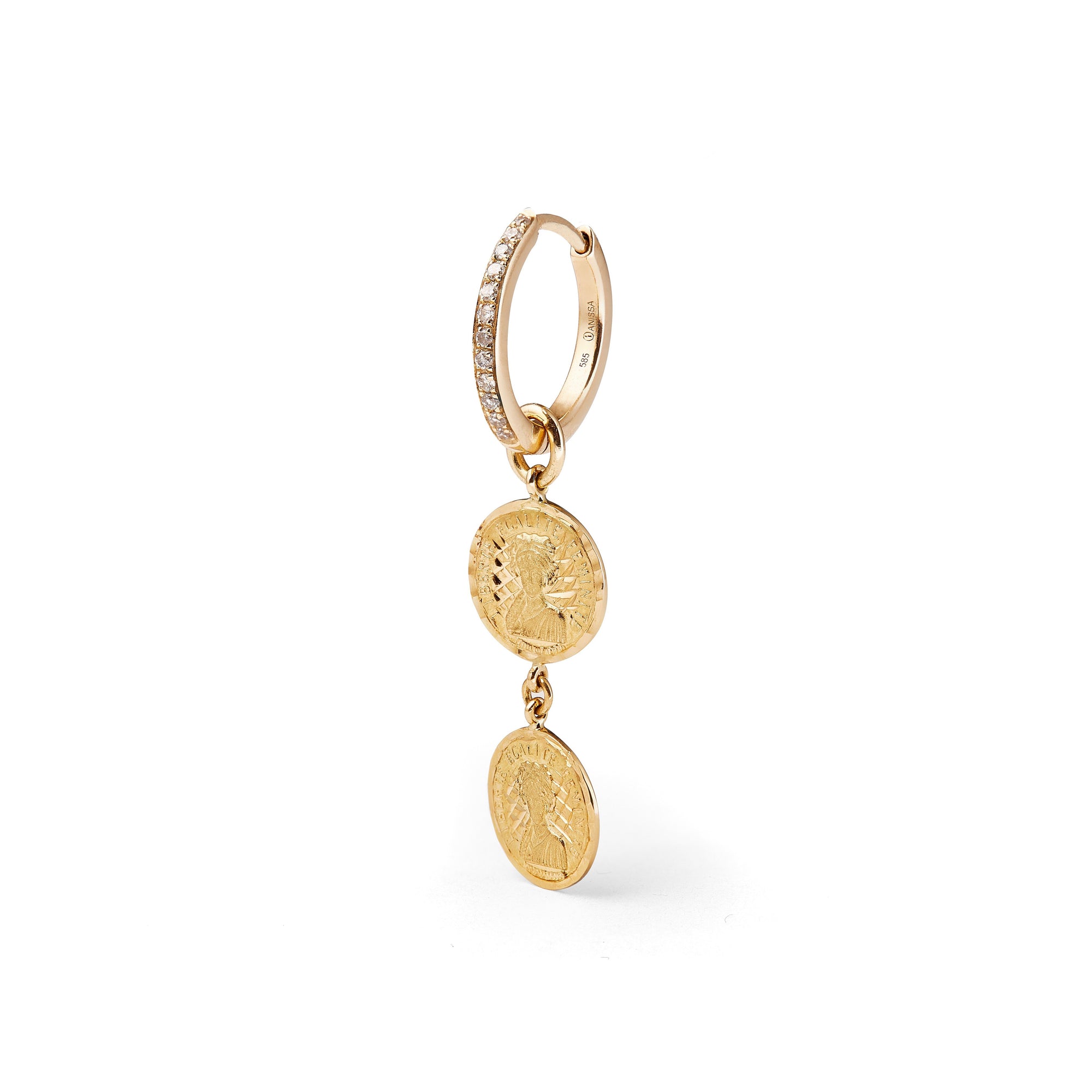 Louise d'Or Double Coin Earring – Anissa Kermiche
