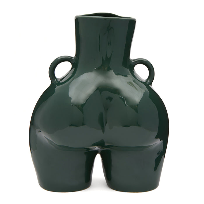 Love Handles Vase (Bottle-Green)