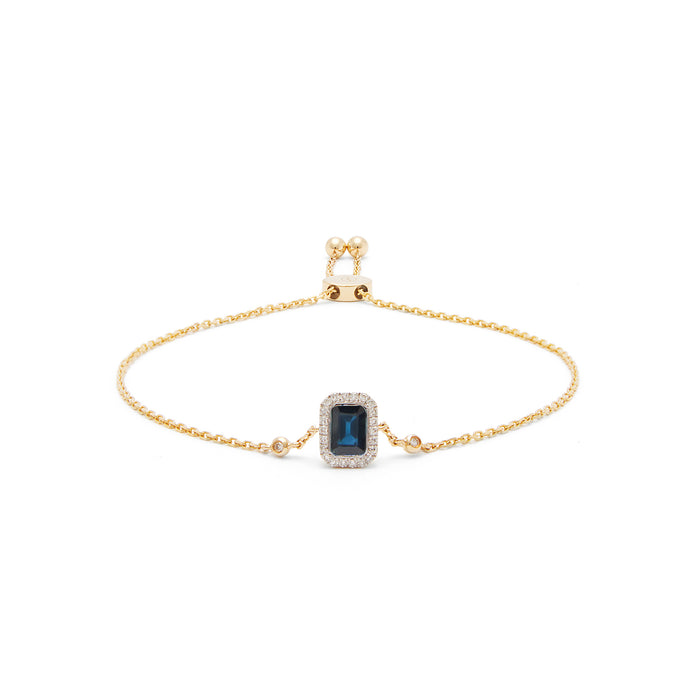 Square Ocean-Blue Sapphire Bracelet