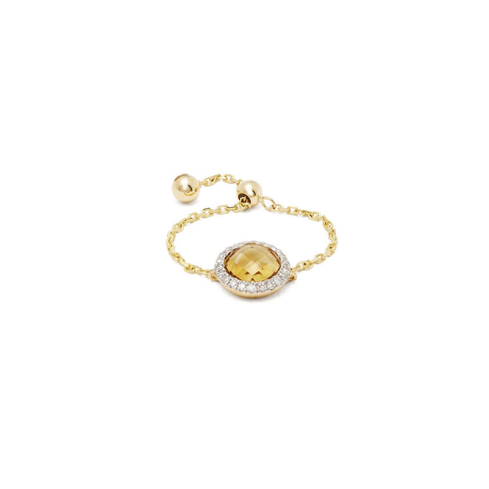 Circle Citrine Ring