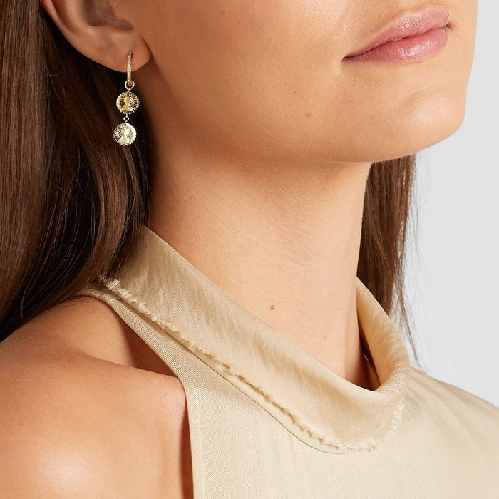 Louise d'Or Double Coin Earring
